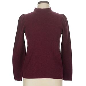 Madewell Mock Neck Puff Shoulder Sweater